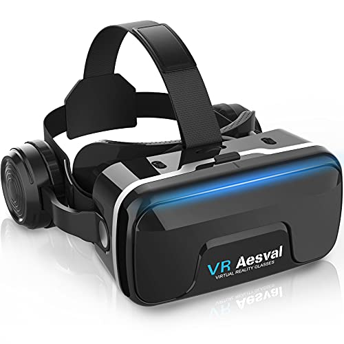 DSLON VRゴーグル VRヘッドセット ヘッドホン付 スマホ用VRゴーグル