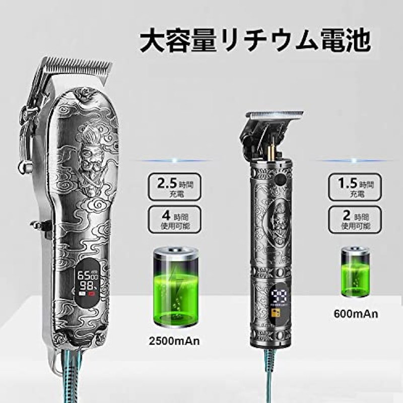 電動バリカン ヒゲトリマーセット 2