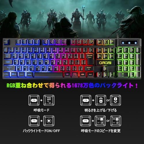  ゲーミングキーボードマウスセット  4