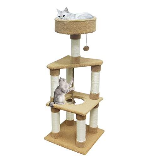 キャットタワー ダークグレー 猫用品 据え置き 高さ171cm 多機能 いい 