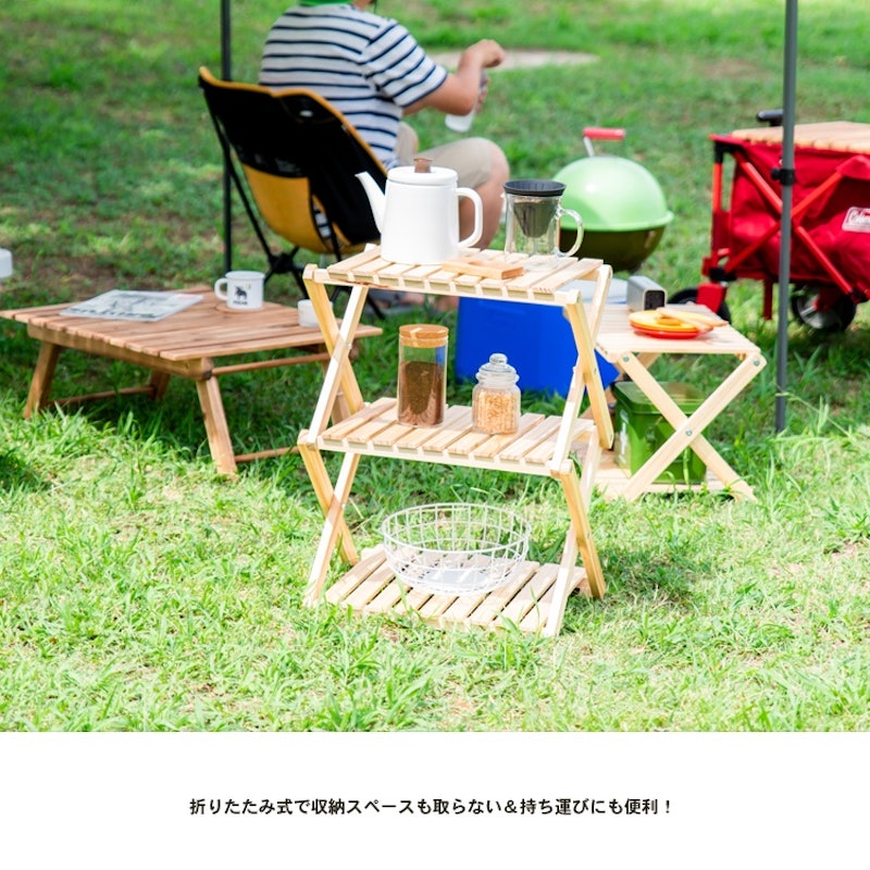 LIFELEX 折り畳み式木製ラック 3