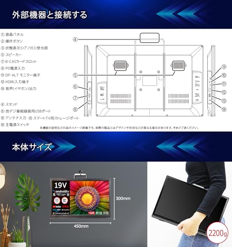 19V型スマートテレビ 7
