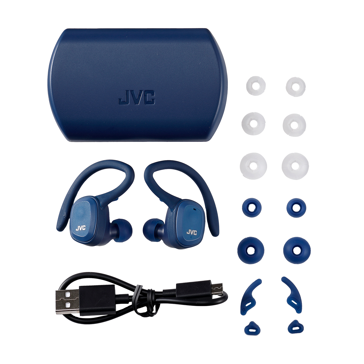JVC HA-ET45T-A 完全ワイヤレスイヤホン 本体質量7.4g小型軽量ボディ最大14時間再生 防水防塵仕様 Bluetooth Ver5 