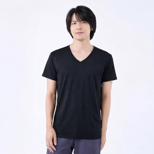 Vネック半袖インナー 3