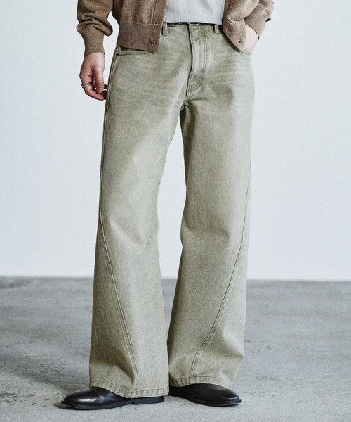 VINTAGE WASHED CURVED DENIM 3
