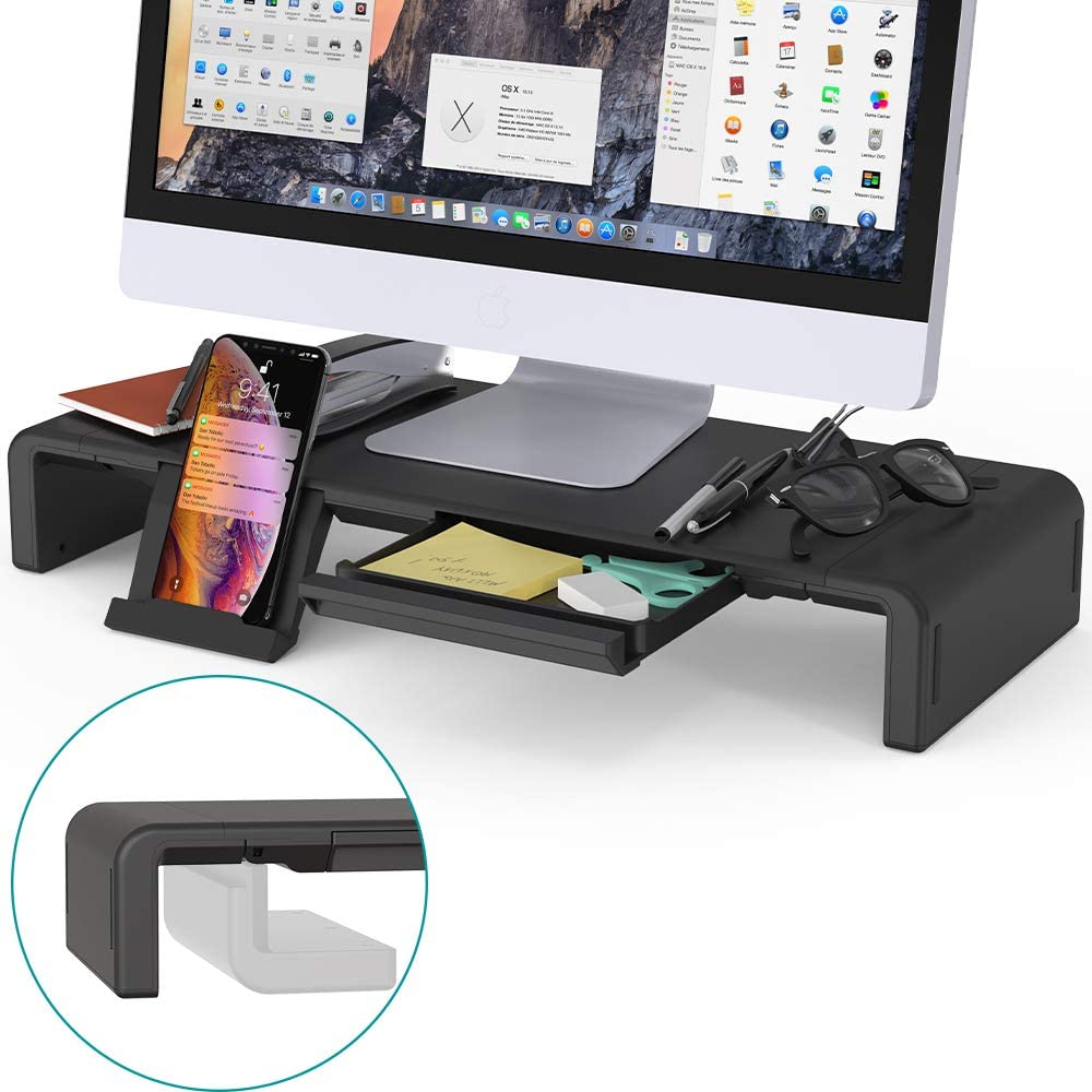 仕事の効率化❗在宅増えて、大人気商品❗引き出し付きモニター台❗モニタースタンド❗ Amazon.co.jp 人気ギフトランキング: コンピュータモニター