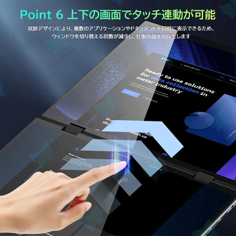 デュアルタッチスクリーン ノートパソコン 2in1 6