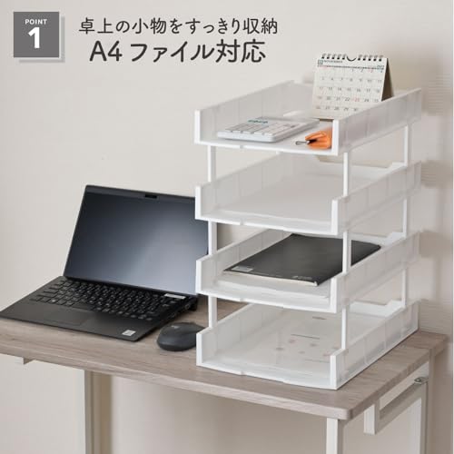 ライオン事務器 カギ付半透明レターケースカド丸タイプ A4ヨコ 5段 ホワイト LA4-555LW 1台 ライオン事務器 透明レターケースカド丸タイプ A4ヨコ 10段 ホワイト