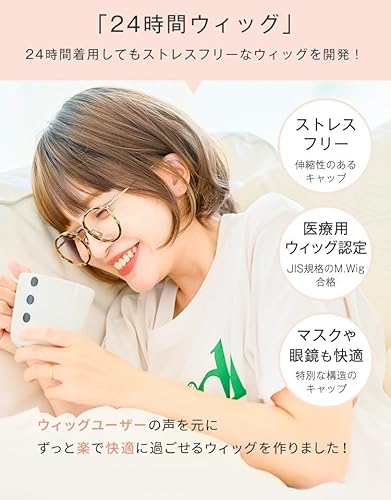 リラックスウィッグ ラテショート 3