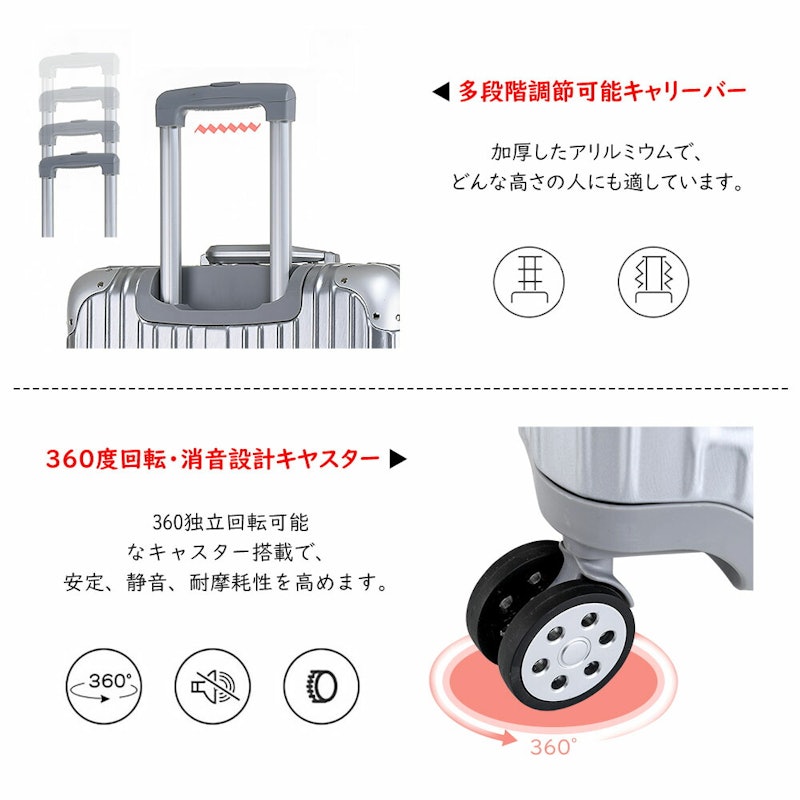 アルミフレーム スーツケース 4