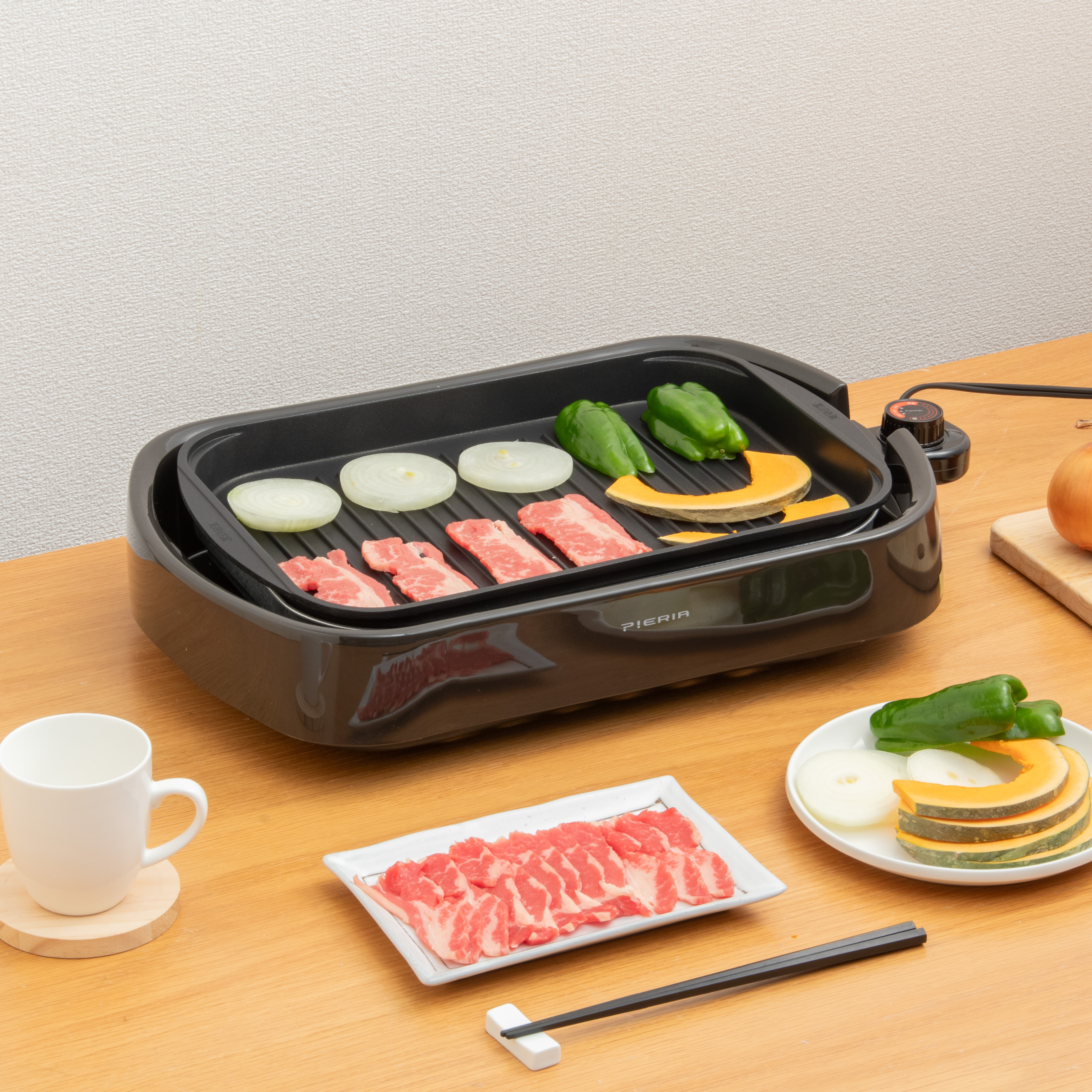 未使用新品！HPR-120A ホットプレート ピエリア ドウシシャ Amazon | ピエリア ホットプレート 3枚(平面 波型 たこ焼き