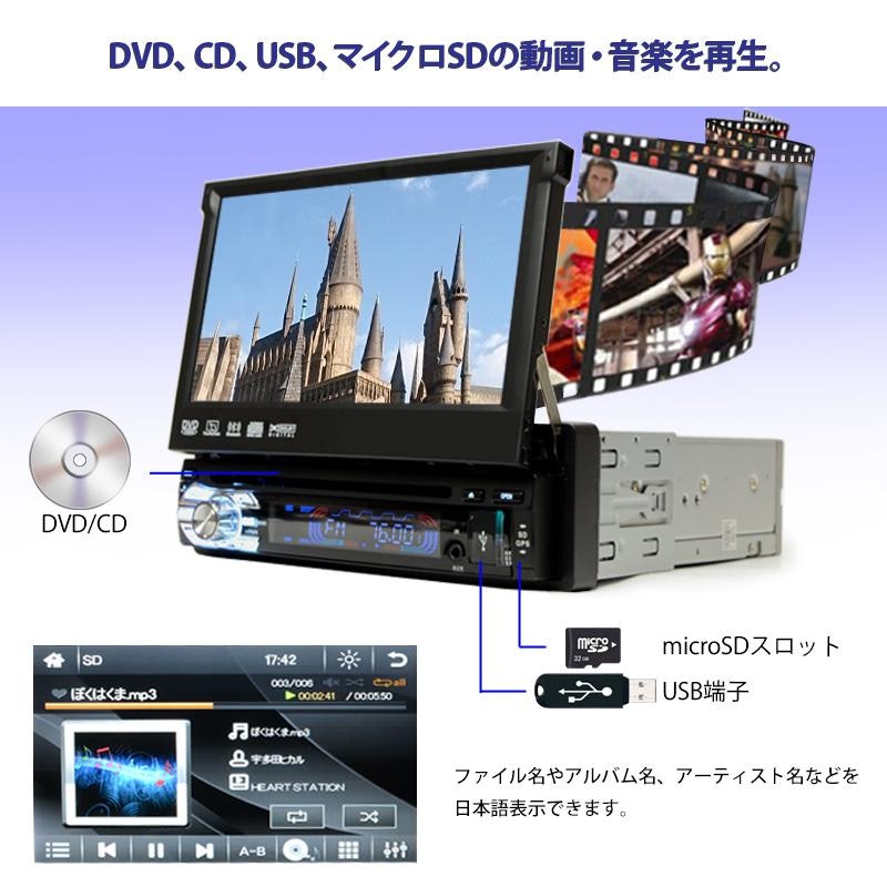 7インチタッチパネルナビDVDプレーヤー 2