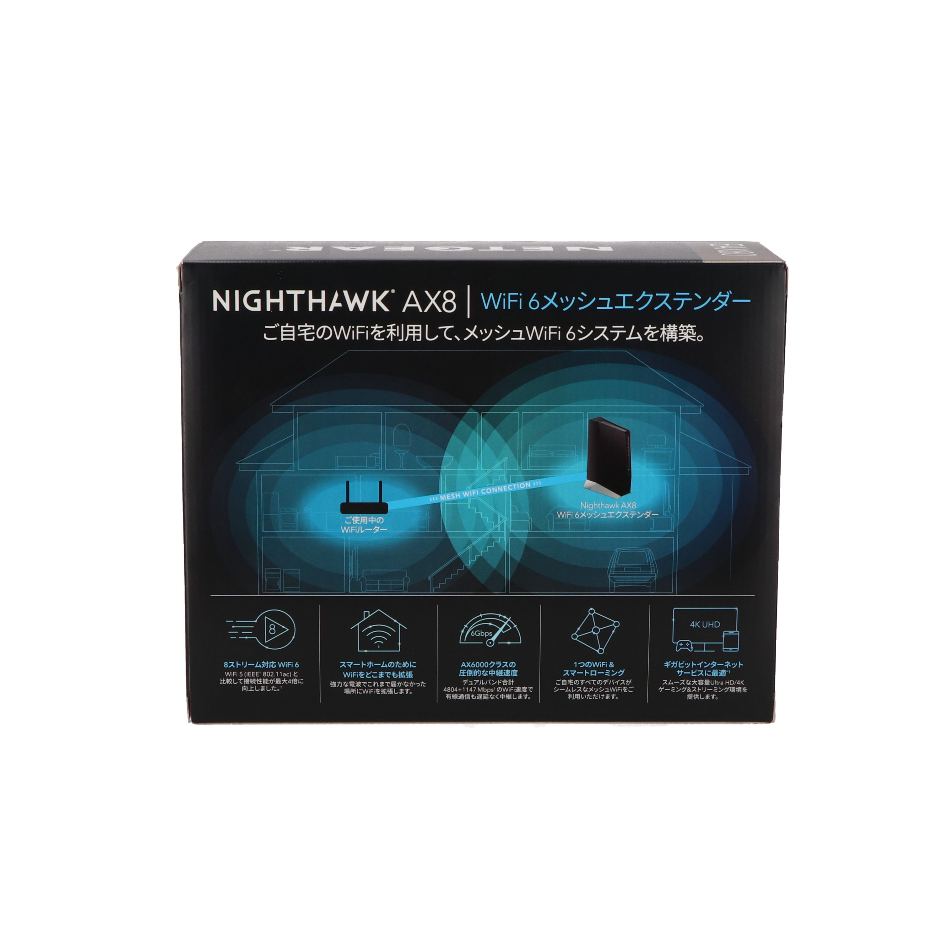 NETGEAR AX6000 メッシュエクステンダー EAX80-100JPSをレビュー