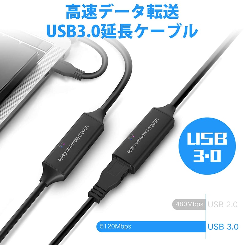 USB3.0 延長ケーブル 3