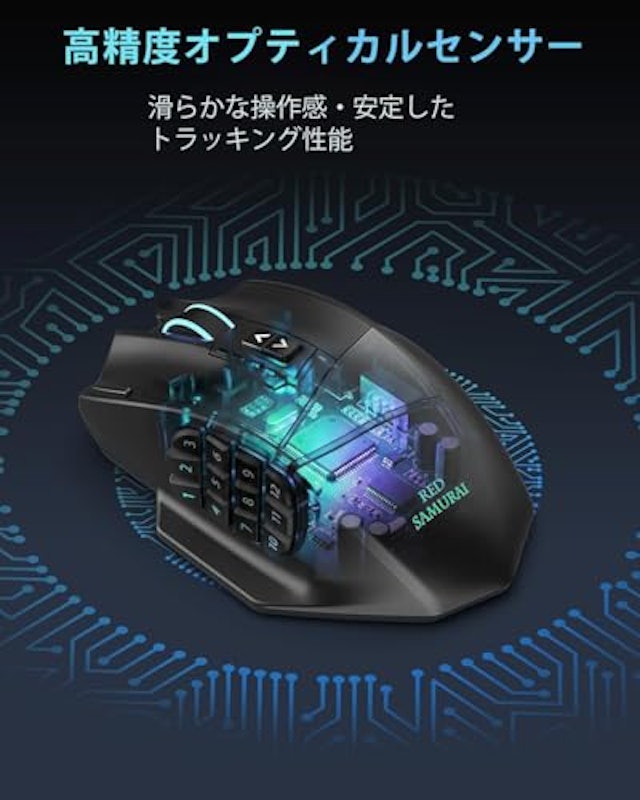 RED SAMURAI 有線・ワイヤレスゲーミングマウス 11
