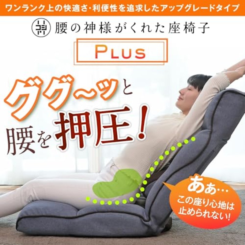 腰の神様がくれた座椅子 PLUS 肘なしタイプ 3