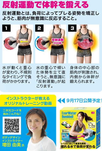 体幹エクサウォーターダンベル 2