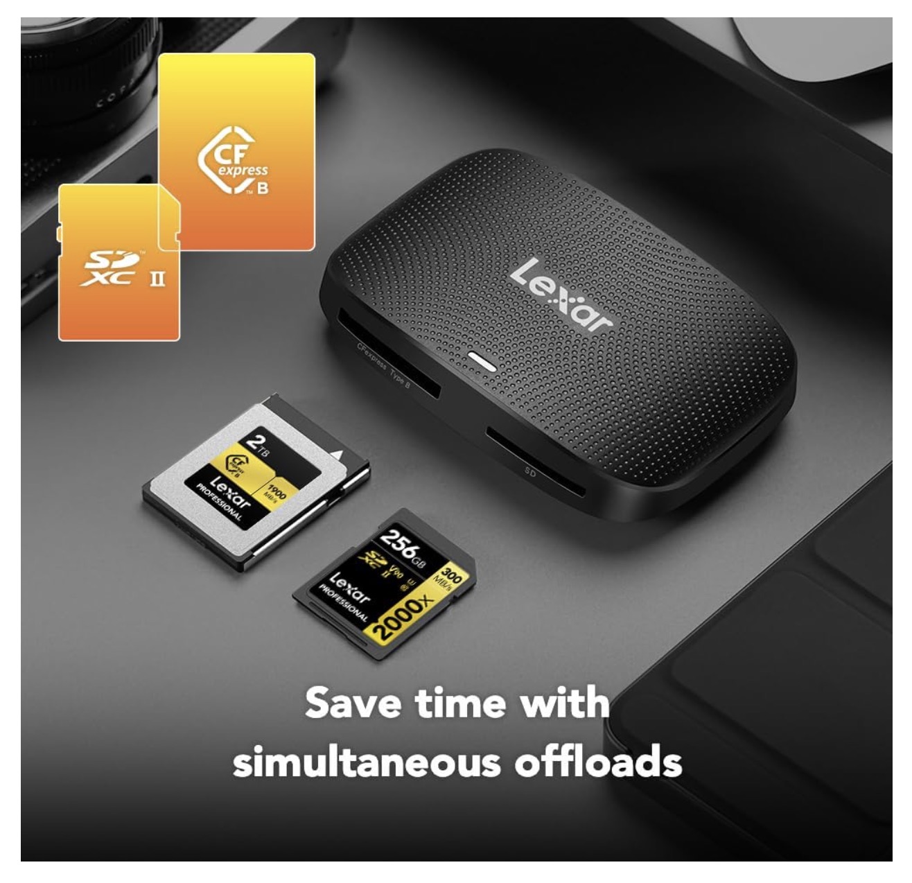 Professional CFexpress Type B/SD USB 3.2 Gen 2リーダー 4