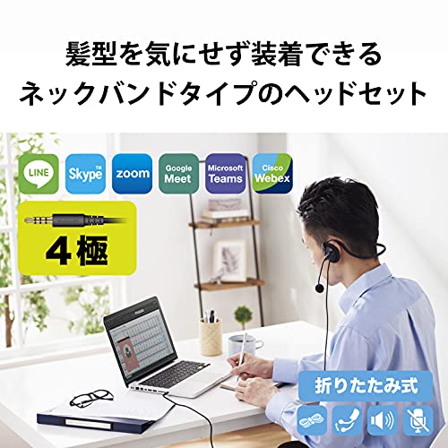 折りたたみ式ネックバンドタイプ ヘッドセット 2