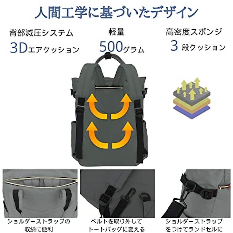 トート型リュック 6