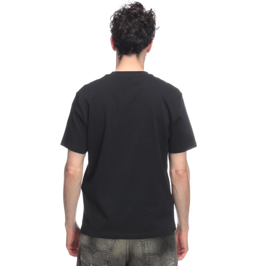 ブラック コットン Ami de Coeur エンボス Tシャツ 2