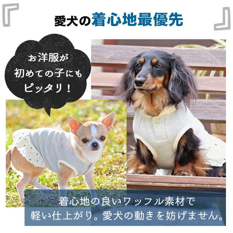 iDog フリル付きワッフルタンク 7