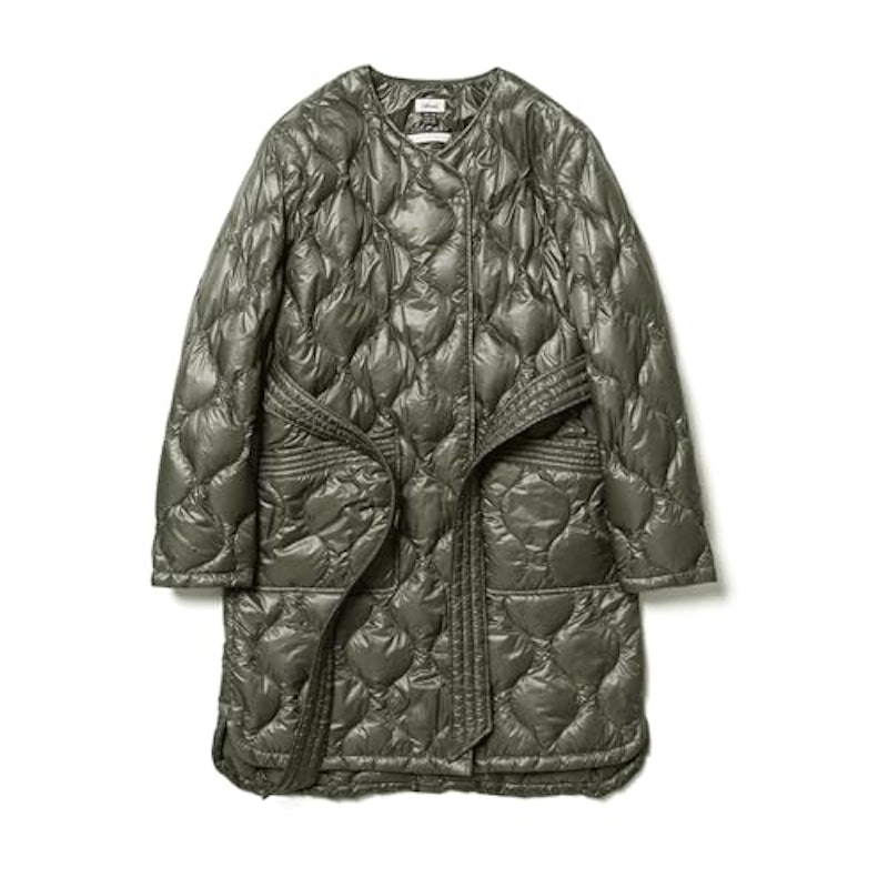 ONION QUILT NO COLLAR DOWN HALF COAT 1