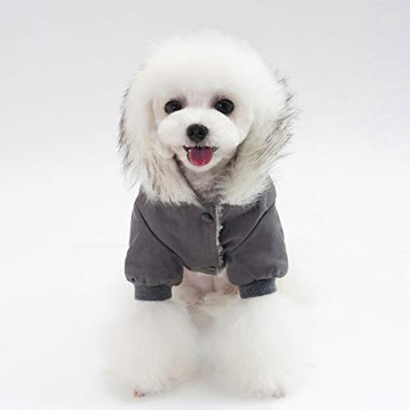 犬用ボア付きパーカージャケット 3