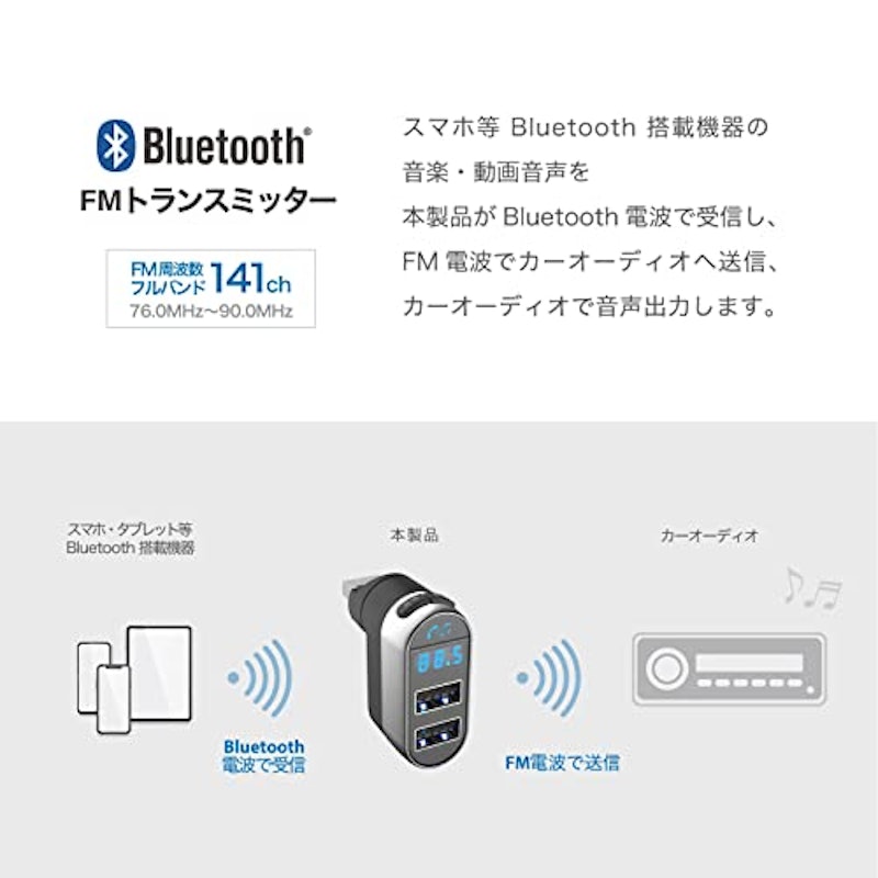 USB給電 Bluetoothトランスミッター 4