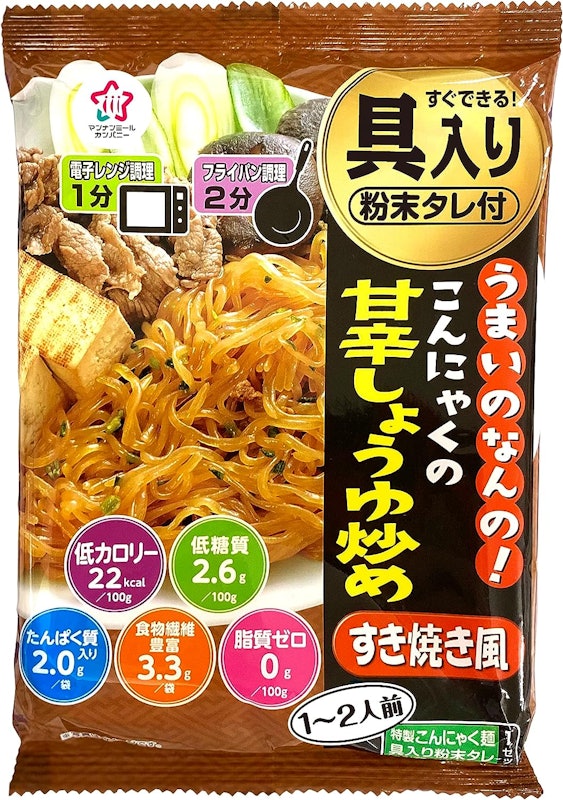 こんにゃくの甘辛しょうゆ炒め すき焼き風 1