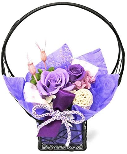 ともいちろー和ヘアアクセ専用900.シックな紅×紫　大ぶりな花とタッセル　和風　リボン　シンプル　髪飾り