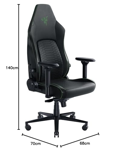 Razerのゲーミングチェア 調節可能なアダプティブランバーサポート付きの Razer 最高の
