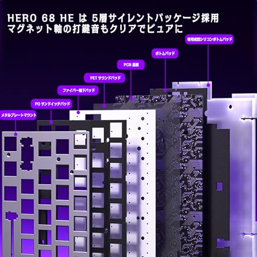 AULA Hero 68 HE 60% 有線ゲーミングキーボード 3