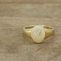 K18 Initial Signet Ring 3