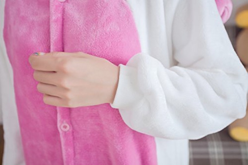 ピンクのユニコーン 大人用着ぐるみ 4