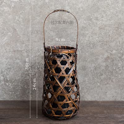 竹籠　花器　新品　高級　人気 炭取籠 染山路 | 虎斑竹専門店 竹虎