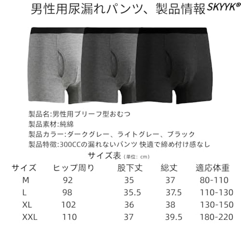 男性用失禁パンツ 2