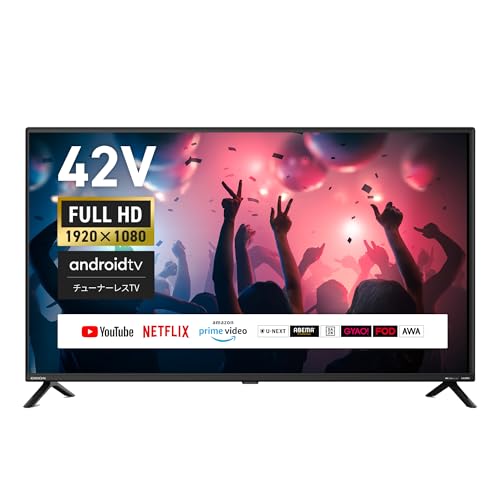 ドンキホーテチューナレススマートテレビ42インチAndroid tv よく