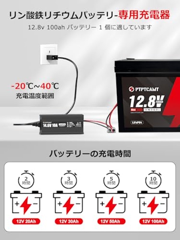 14.6V 10Aリン酸鉄リチウムイオンバッテリー充電器 3
