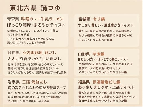 UMAMY 東北六県鍋つゆ6種セット 3