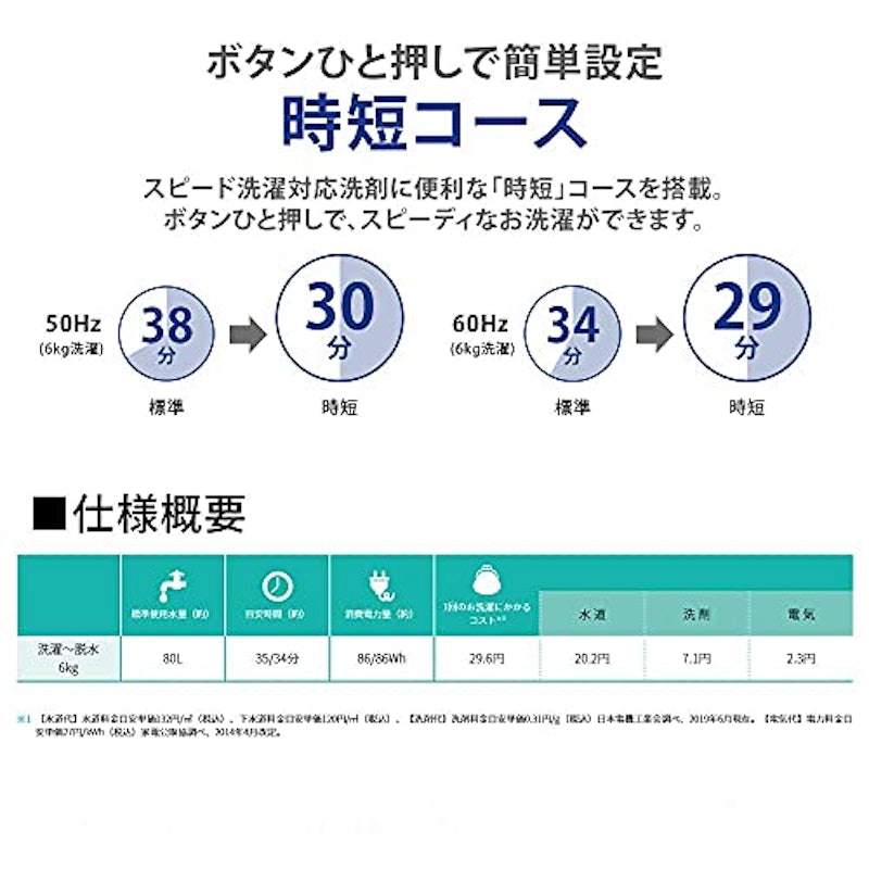 全自動洗濯機 ES-GE6D-T 8