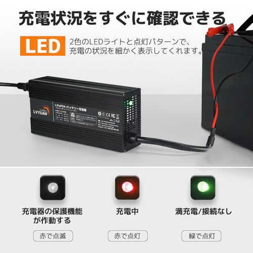 LiFePO4 バッテリー充電器 5