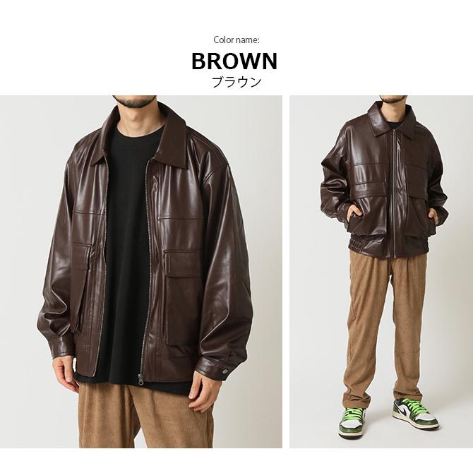 フェイクレザーブルゾン 11