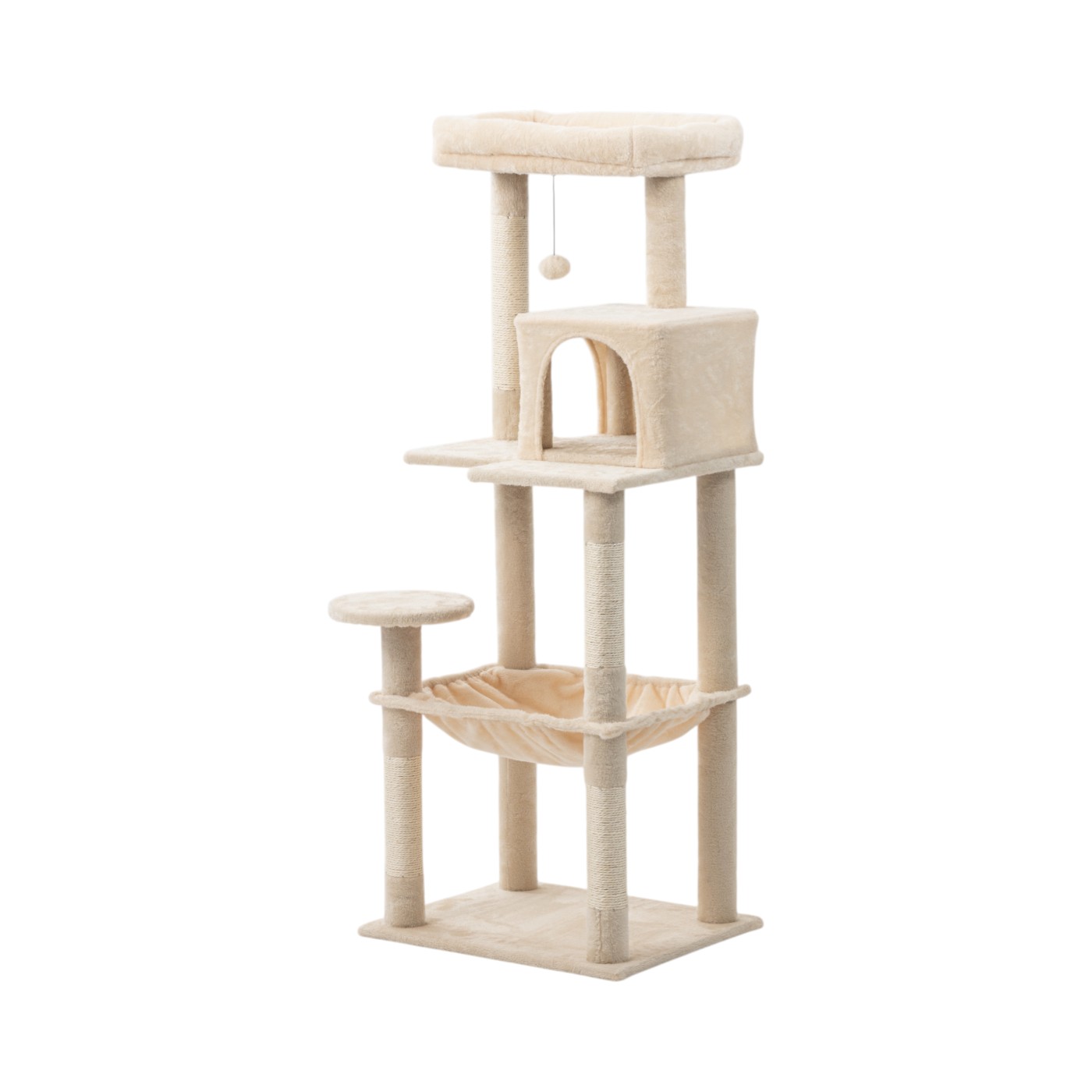 キャットタワー 165cm 木製 スリム 据え置き キャットハウス つめとぎ Amazon | CozyMeow キャットタワー 木製 スリム 宇宙船 据え置き