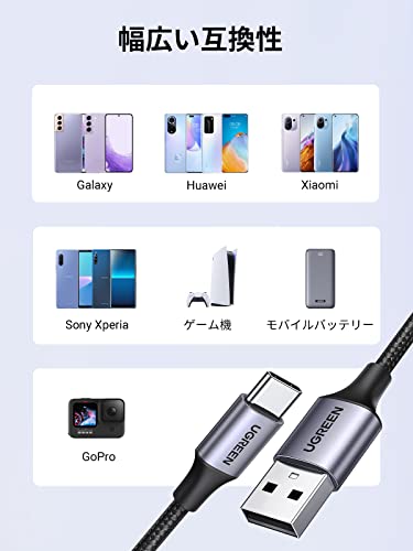 USB Type C ケーブル USB A to USB C ケーブル 3