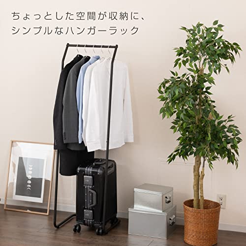 スタイリッシュ収納！ダブルバスケットトローリーハンガーラック