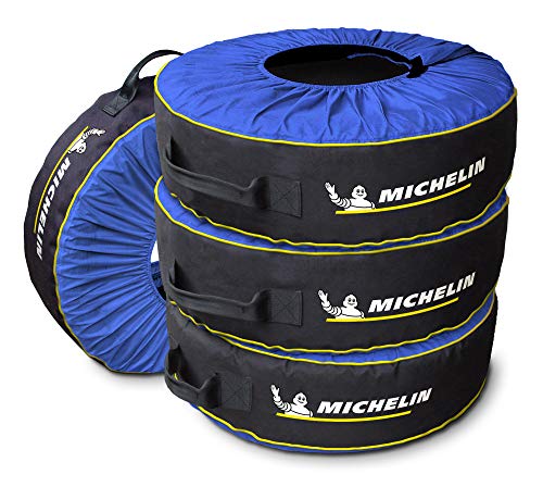 EXCEREY 車用タイヤカバー タイヤ保護カバー スペアタイヤ保護袋 タイヤ収納袋 多機能 雪・凍結防止カバー カー用品 (4個セット) グレー M-直径78cm
