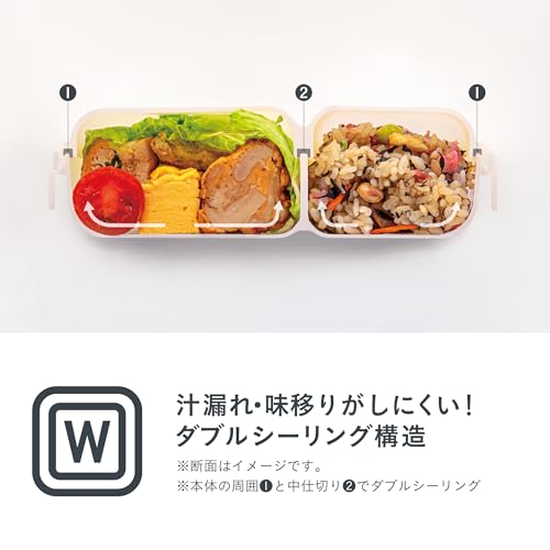 盛り付けしやすい弁当箱 ドームマン 600ml 4