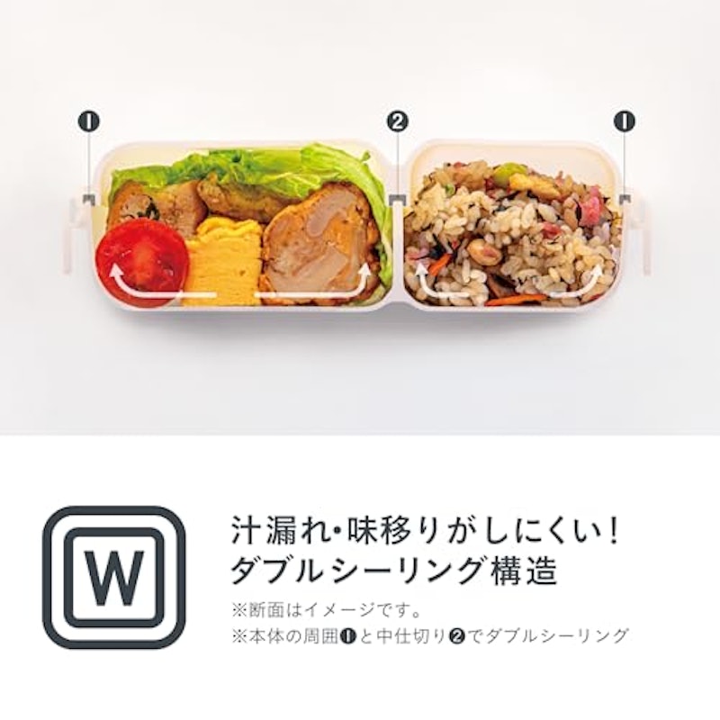 盛り付けしやすい弁当箱 ドームマン 600ml 4