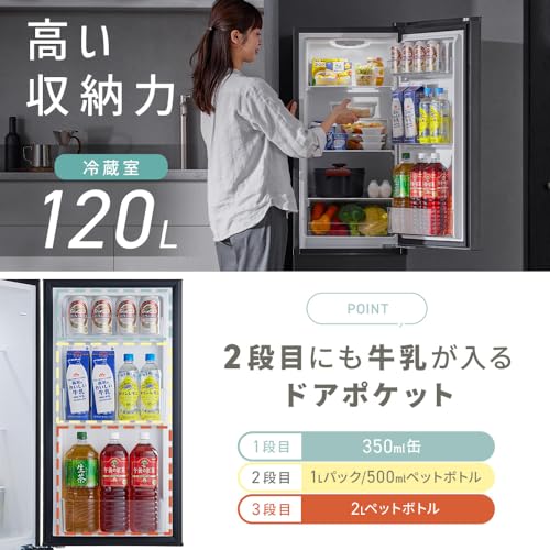 アイリスオーヤマ 冷蔵庫 一人暮らし IRIS OHYAMA（アイリスオーヤマ） 冷蔵庫 一人暮らし 114L 2ドア 右